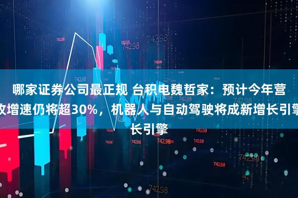 哪家证券公司最正规 台积电魏哲家：预计今年营收增速仍将超30%，机器人与自动驾驶将成新增长引擎